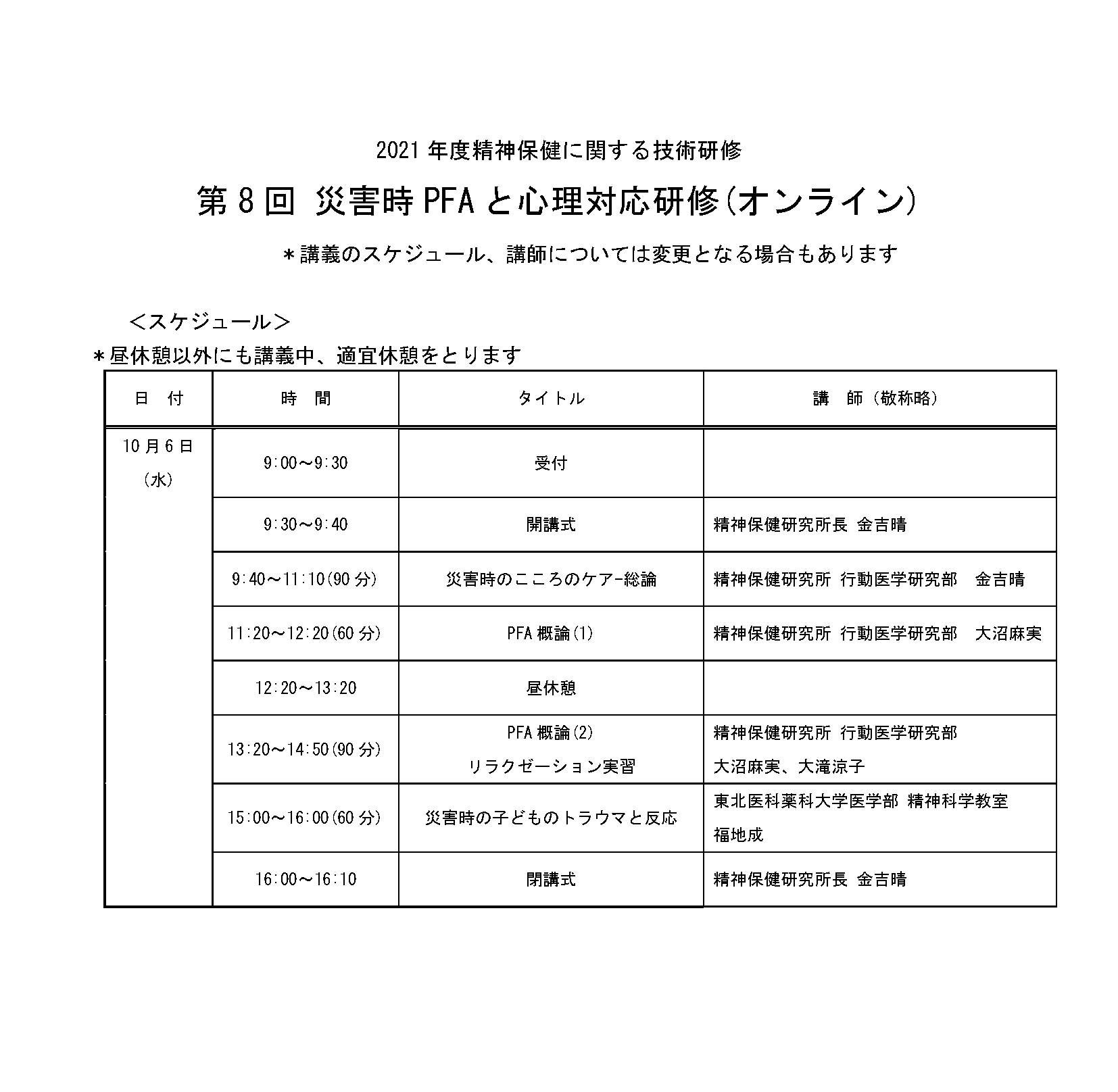 【修正】第8回災害時PFAと心理対応研修(オンライン)時間割.png