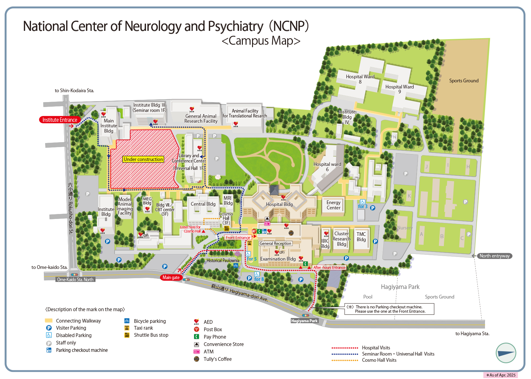National Center of Neurology and Psychiatry（NCNP）＜Campus Map＞
