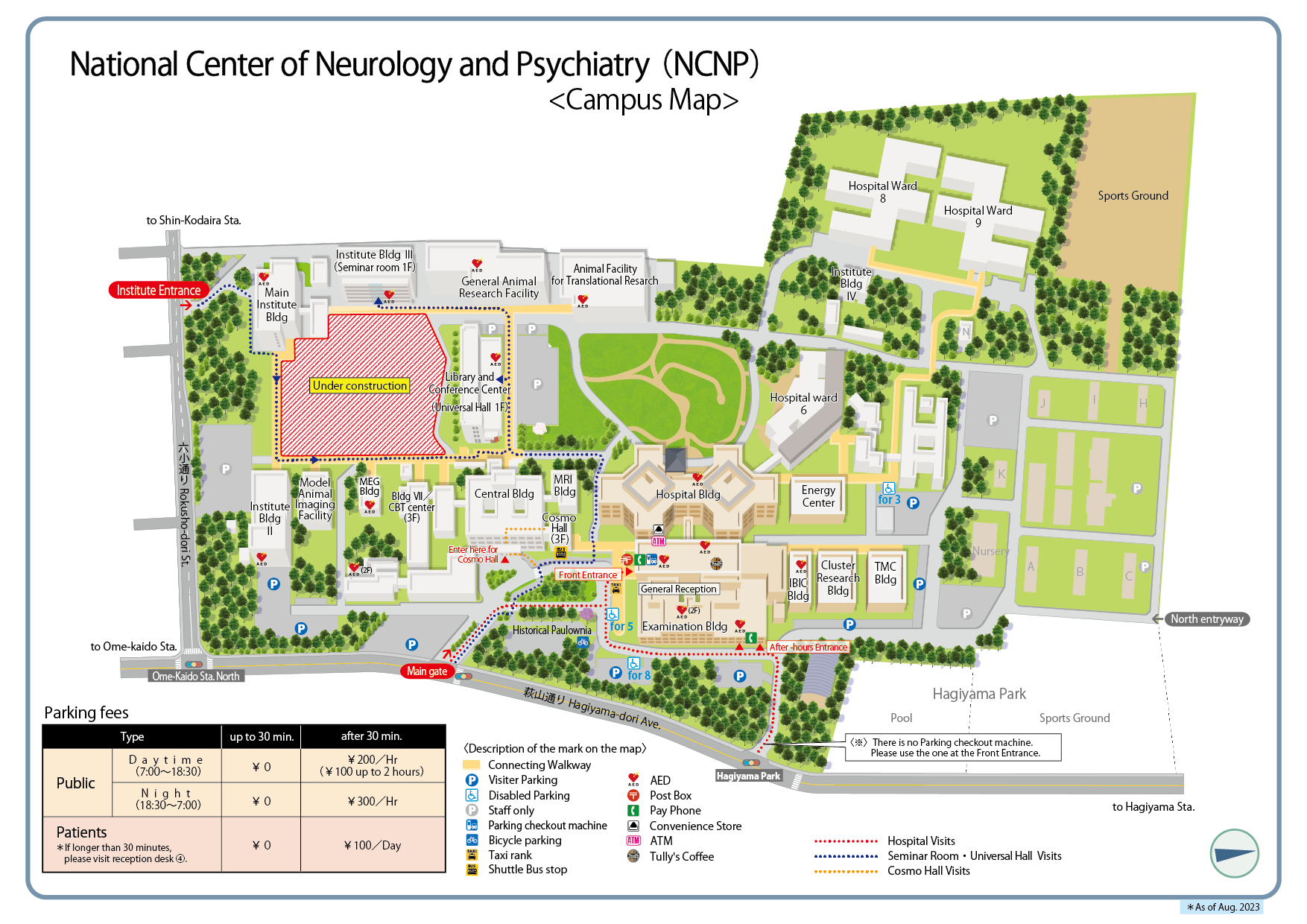 National Center of Neurology and Psychiatry（NCNP）＜Campus Map＞
