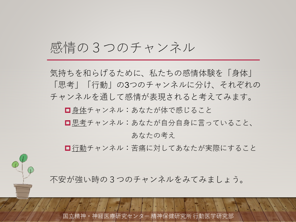感情の３つのチャンネル