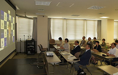 被災地（金沢市内）で行われた災害後のRAPID PFAに関するオンライン研修の写真